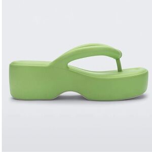 Melissa Lime Green Platform Sandals